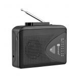TONIVENT TON009 Kaasaskantav kassetim&auml;ngija AM/ FM-raadio Automaatne seiskamine Mini-stereo helikassettim&auml;ngija 3,5 mm k&otilde;rvaklappide pesaga Reguleeritav helitugevus must