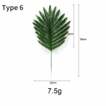 1 tk kunstlik taim Troopiliste palmilehtedega suvise monstera simulatsioonileht Hawaii teemapeokaunistuseks Koduaia v&otilde;lts taim Type 1