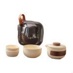 Compact Tea Set for Connoisseurs on the Move Two Teacups Set
