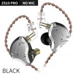 KZ ZS10 Pro 3,5 mm juhtmega stereo bassiga k&otilde;rvaklapid H&uuml;briid tasakaalustatud armatuuriga M&uuml;ra v&auml;hendav peakomplekt Hifi k&otilde;rvaklapid Androidile iOS-ile. must