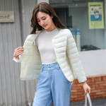 Tugevad kerged sulemantlid naistele talvised o/v-kaelusega tepitud n&ouml;&ouml;biga &uuml;les soe l&uuml;hike sulejope Pehme mugav &otilde;huke l&uuml;hike puffjope 5XL