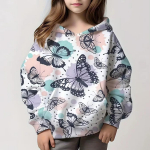 Laste kapuuts 3D armas multikas prinditud muster moer&otilde;ivad lahtised spordir&otilde;ivad vabaaja topid pikkade varrukatega jakid k&otilde;rge kvaliteediga 150