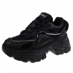 Disainer paksud tossud naiste platvormkingad Moodsad hingav k&otilde;rgus, paksuse p&otilde;hjaga naiste jalatsid 38 must