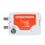 Digitaalse TV signaali leidja Minisignaali leidja Maapealse digitaaltelevisiooni antenni signaali tugevus valge/oranž