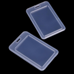 2 tk Lihtne l&auml;bipaistev plastikust nimekaardi kate Pangakaardi hoidja