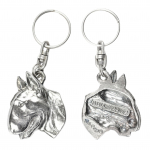 Bull Terrier, Bully II - Silver-plated dog pendant, handbag decoration, backpack pendant by Art-Dog brand