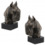 Schnauzer I - Dog statue, bust on stone base, sculpture, trophy for dog show by Art-Dog brand