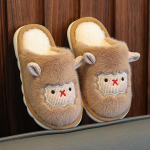 Laste puuvillased sussid Multikas armas kodu soe libisemisvastane beebi karusnaha sussid Mood kodu pehmed sussid 24-25 valge