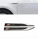 1paar 3D Metal ST logo k&uuml;lgporitiib auto m&auml;rgi kleebise embleemi kleebis Focus 2 Focus 3 FIESTA Kuga FUSION ESCAPE EDGE auto stiil