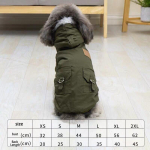 Talvine Koerariietus Kutsika Lemmiklooma Koera Mantel Jakk V&auml;ikesele Keskmisele Koerale Paks Sooja Chihuahua Yorkie Huppari Lemmikloomade Riided XS roheline