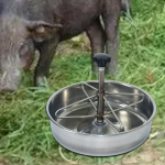 Pig feed Trough Feeder Bowl Stainless Steel Piglet Waterer Livestock S
