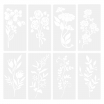 Aiaaia suurte lilledega &scaron;abloonid - isetegemise kaunistused, hiiglaslik korduvkasutatav lille&scaron;abloon puidust seintele aia mustriga maalimiseks