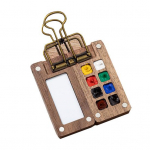 Mini akvarellv&auml;rvikarp Pocket Artist reisikomplekt Mitmek&uuml;lgne v&auml;rvipalett B