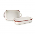 IBILI 909932 Plat &agrave; R&ocirc;tir avec Anses Acier Blanc 32 x 22 x 7 cm