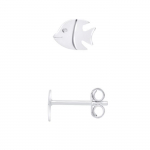 LEA &; ARTHUR - Laste k&otilde;rvar&otilde;ngad "FISH" Mustrid 925 Sterling Silver Roodium Plated - Vankris&uuml;steem - Laste Ehted