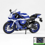 1/12 Yamaha YZF-R1M Sulamist Mootorratta Mudel Die-cast S&otilde;idukid Heli ja Valgus Maastikuautomaatratta Kollektsioon Laste M&auml;nguasjad Kingitus sinine