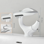 Tuqiu harjatud kullaga vannitoa kraan Kuldne kraanikauss, kuum ja k&uuml;lm must valamusegisti tekile paigaldatav WC segisti hall veekraan valge