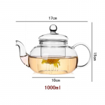 1000 ml kuumuskindel klaasist teekann, klaasist teekann infuseriga Teelehe &uuml;rdine kohvikannu teekomplekt Praktiline pudel, lilleline teetass