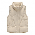 Naiste s&uuml;gistalvine vest mantel paksendatud polsterdatud &uuml;hev&auml;rviline varrukateta kardigan lukuga suletav alus krae taskud tuulekindlad soojad naiste suures suuruses 4XL