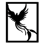 Phoenixi seinakaunistus Elegantne metallist seinakunst vaimne ja s&uuml;mboolne Phoenixi disain, ideaalne kingitus temale t&auml;nup&uuml;hadeks must