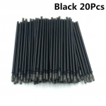 20 tk Kustutatav t&auml;itevarras Magic Kustutatav pliiats pestav k&auml;epide 0,5 mm Sinise musta tindiga geelpliiatsi kirjatarbed Black 20Pcs