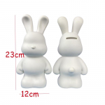 Uus DIY Paint Fluid Animal Bear Rabbit Lucky Dragon White k&auml;sitsi maalitud kodukaunistus nukk m&auml;nguasja kuju deposiit saab k&auml;sitsi valmistatud kingitus