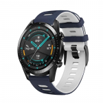 Silikoonrihmaga kellarihm Huawei kella GT2 GT3 SE GT4 GT5 Pro 46mm 42mm 43mm GT2e Honor Magic asendusrihma jaoks GT2/GT3/GT4/GT5 46mm sinine/valge