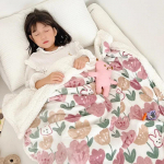 Piimane sametist tekk lastele, paksendatud lambavillast tekk, paksendatud kahepoolne sametist l&otilde;una 100 120cm