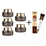 Eshumi Black Snail niisutav kreem 50ml (5-pakk) + Tasuta kuldne silmakreem &ndash; s&uuml;gav niisutamine ja naha parandamine