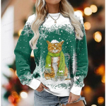 Loomade kassidega 3D prindiga kapuutsid Naiste mood, kaelakaelusega kapuuts, multifilm Kawaii graafilised mantlid, naiste higi, Suured riided manga S