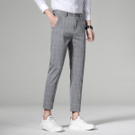 Meeste 2023. aasta kevad-/suvised ruudulised elastsed &uuml;heksapunktilised vabaajap&uuml;ksid 34 helehall v&auml;rv