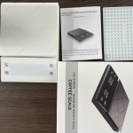 LED-ekraan digitaalne &uuml;lit&auml;pse kohvik&ouml;&ouml;gi kaalukaal, laetav C-t&uuml;&uuml;pi 3 kg/0,1 g automaatne taimer G/oz/ml elektrooniline must
