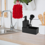 3 in 1 Dish Soap Dispenser with Brush Portable Refillable Liquid Kitchen Accessories