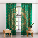Mandala Jooga Armastus India Hipster Boheemlaslik Luksuslik Kardinad Euroopa Elutuba Magamistuba K&ouml;&ouml;k Kaunistus Akna Katted 2x50W160H(CM)40x63in&Grommet Top