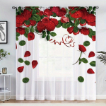 2tk roheluse viinapuu mustriga &otilde;hukesed kardinad, varrastega aknakatted, aknakatted magamistoa elutoa kodukaunistuseks 100W160H(CM)40x63in&rod pocket