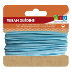 Ruban su&eacute;dine 5 m - Bleu clair
