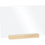 5 plaques transparentes en plexiglass 10 x 15 cm + socles