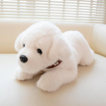 40/60CM Simulatsioon Armas Koer Kaelakee Pl&uuml;&uuml;sm&auml;nguasi Pehme T&auml;idisega Loom Pehme Lamav Lemmik Kutsika Padi Husky Beagle Nukk M&auml;nguasi Kingitused 60cm valge