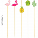 100 pakk v&auml;ljam&otilde;eldud bambusest hambaorke, eelroogade kokteilitikke 12 cm puuviljapulgad, p&auml;rl s&uuml;nnip&auml;evapeo pulmatarbeks mitmev&auml;rviline