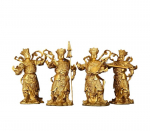 4 tk/komplekt Fengshui Vask Hiina Neli Taevast Kuningat Kuju Kodu Buddha Hall Buddha Dekor Kodu kaunistamise tarvikud