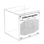 Yousheng Clear Acrylic Money Saving Box Unbreakable Piggy Bank 365 Days Cash Vault Saving Challenge Box Must Break to Open Money Bank to Save 10K 15cm