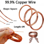 0,6 mm 0,8 mm 1 mm vasest ruuttraat Keskkonnakaitse Vask Tinsel vask Lameda traadiga ehete valmistamise tarvik isetegemiseks 0.6mm x 6M