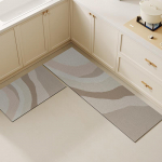 Wabi-Sabi ruudukujulised k&ouml;&ouml;gip&otilde;randamatid: Imavad, Libisemiskindlad, Pehmed, Kulumiskindlad, Lihtsalt hooldatavad diatomiitmullast matid 60*180cm