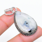 Rainbow Moonstone Handmade 925 Sterling Silver Jewelry Pendant 2.01 y1v07