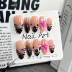 K&auml;sitsi valmistatud 3D-nikerdatud j&auml;&auml;-l&auml;bipaistvad prantsuse k&uuml;&uuml;nekunsti plaastrid, sisekujulised mandlik&uuml;&uuml;ned Extra Small