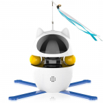 Tease Cat M&auml;nguasjad Automaatne Intelligentne Teaser Kassipulga lekkiv toidupallide komplekt Tere veerevad kassim&auml;nguasjad valge