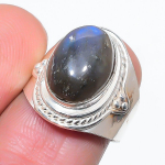 Labradorite Handmade 925 Sterling Silver Jewelry Ring Size 7 p4k66