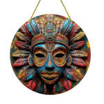 Puidust ainulaadne Aafrika mask kunstilise disainiga &uuml;mmargune puidust silt, sobib uksele, seinale, koju, tuppa, talumajja, t&auml;navale, poodi, garaaži, baari, aeda Wood