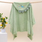 Vannir&auml;tik lastele Tihedus korall-sametist kapuutsiga mantel Cartoon imav jope suur hommikumantel Uut t&uuml;&uuml;pi laste vannilina paksendatud roheline