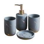 4 tk/komplekt Vannitoatarvikud Seebialus Suuveetops Seebi seebi dosaatori komplekt majapidamises kasutatavad vannitoa du&scaron;itarbed hall v&auml;rv